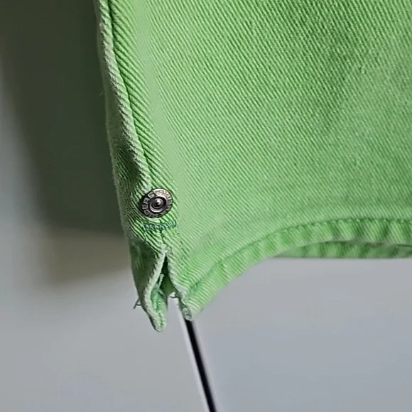 Riders Neon Green Jean Shorts in Women's Size 29 Waist EUC - Picture 5 of 11